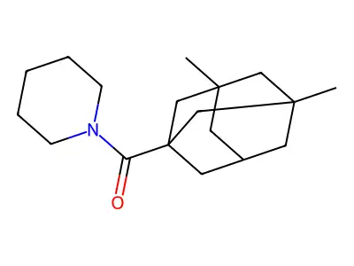 1-[(3,5-Dimethyl-1-adamantyl)carbonyl]piperidine structure