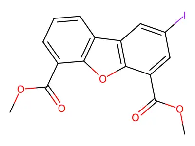 Dimethyl 2-iododibenzo[b,d]furan-4,6-dicarboxylate structure