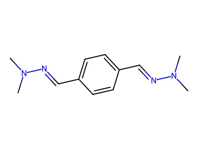 1,4-Bis((2,2-dimethylhydrazineylidene)methyl)benzene structure