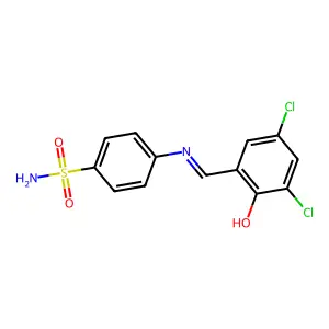 4-((3,5-Dichloro-2-hydroxybenzylidene)amino)benzenesulfonamide structure
