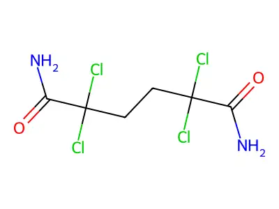 2,2,5,5-Tetrachlorohexanediamide structure