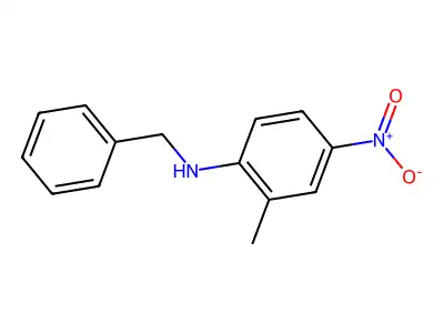 N-benzyl-2-methyl-4-nitroaniline structure