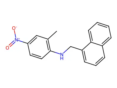 (2-Methyl-4-nitrophenyl)(1-naphthylmethyl)amine structure