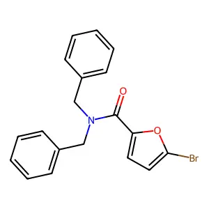 N,N-dibenzyl-5-bromofuran-2-carboxamide structure