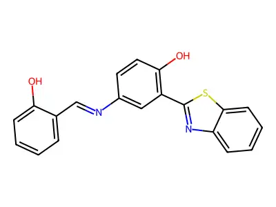 (E)-2-(benzo[d]thiazol-2-yl)-4-((2-hydroxybenzylidene)amino)phenol structure