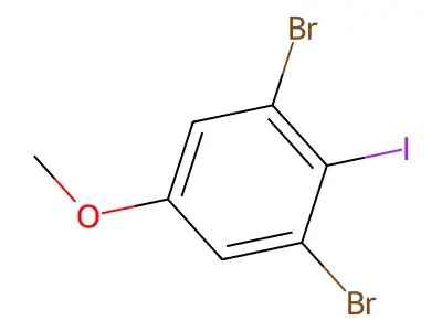 1,3-Dibromo-2-iodo-5-methoxybenzene structure