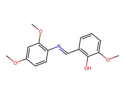 2-{(E)-[(2,4-dimethoxyphenyl)imino]methyl}-6-methoxyphenol structure