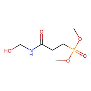 Dimethyl N-hydroxymethylcarbamoylethylphosphonate structure