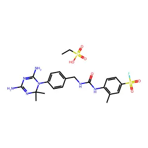 4-[[4-(4,6-diamino-2,2-dimethyl-1,3,5-triazin-1-yl)phenyl]me structure