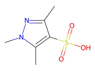 1,3,5-Trimethyl-1H-pyrazole-4-sulfonic acid structure