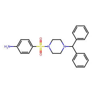 4-[(4-Benzhydryl-1-piperazinyl)sulfonyl]aniline structure