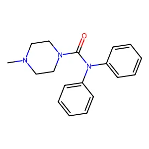 4-methyl-N,N-diphenylpiperazine-1-carboxamide structure