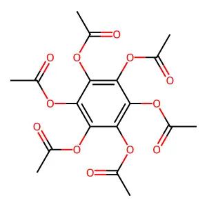 Hexaacetoxybenzene structure