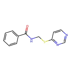 N-[(4-pyrimidinylthio)methyl]benzamide structure