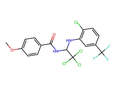 C17H13Cl4F3N2O2 structure