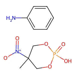 5-Methyl-5-nitro-1,3,2-dioxaphosphinan-2-ol 2-oxide-aniline(1:1) structure