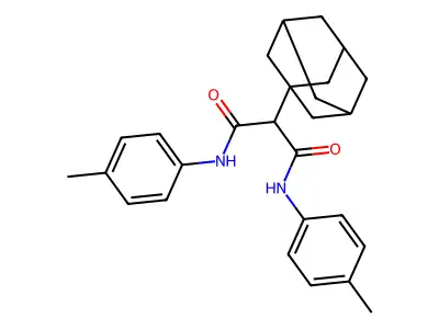 2-(1-adamantyl)-N,N'-bis(4-methylphenyl)propanediamide structure