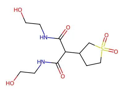 2-(1,1-dioxidotetrahydrothiophen-3-yl)-N,N'-bis(2-hydroxyethyl)propanediamide structure