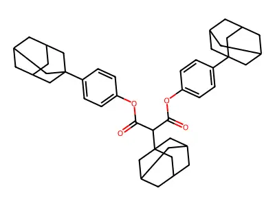 Bis[4-(1-adamantyl)phenyl] 2-(1-adamantyl)malonate structure
