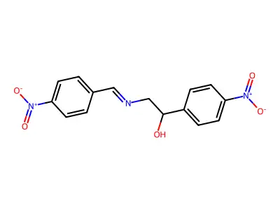 2-({4-Nitrobenzylidene}amino)-1-{4-nitrophenyl}ethanol structure