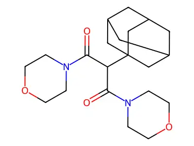 2-(1-Adamantyl)-1,3-dimorpholin-4-ylpropane-1,3-dione structure