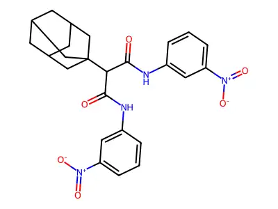2-(1-adamantyl)-N,N'-bis(3-nitrophenyl)propanediamide structure