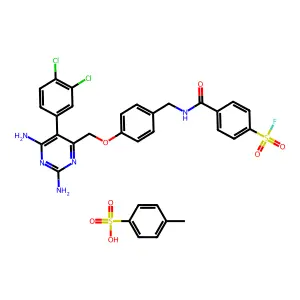 4-[[4-[[2,6-diamino-5-(3,4-dichlorophenyl)pyrimidin-4-yl]met structure