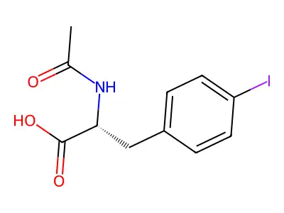 2-acetamido-3-(4-iodophenyl)propanoic Acid structure