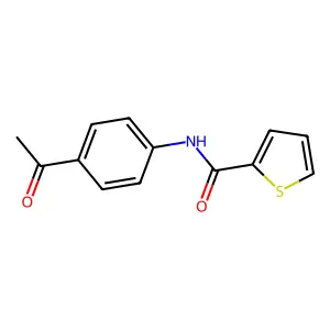 N-(4-acetylphenyl)thiophene-2-carboxamide structure