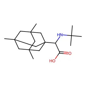 (tert-Butylamino)(3,5,7-trimethyl-1-adamantyl)acetic acid structure