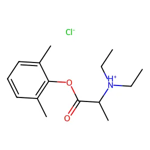 2,6-Dimethylphenyl N,N-diethylalaninate--hydrogen chloride (1/1) structure
