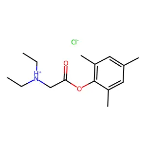 2,4,6-Trimethylphenyl N,N-diethylglycinate--hydrogen chloride (1/1) structure