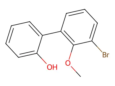 3'-Bromo-2'-methoxy-biphenyl-2-OL structure