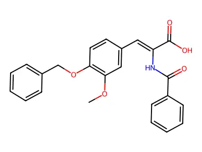 2-(Benzoylamino)-3-[3-methoxy-4-(phenylmethoxy)phenyl]-2-propenoic acid structure