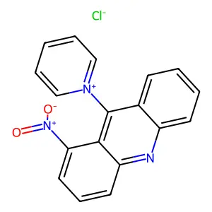 1-(1-Nitro-9-acridinyl)pyridinium chloride structure