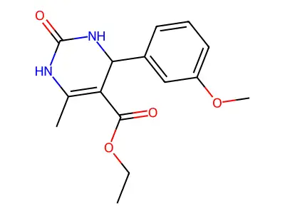 ethyl 4-(3-methoxyphenyl)-6-methyl-2-oxo-1,2,3,4-tetrahydropyrimidine-5-carboxylate structure