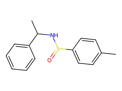 Benzenesulfinamide, 4-methyl-N-(1-phenylethyl)- structure