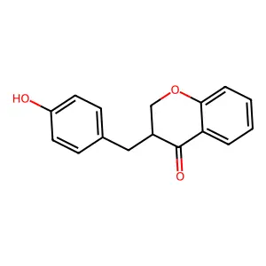 4H-1-Benzopyran-4-one, 2,3-dihydro-3-[(4-hydroxyphenyl)methyl]- structure