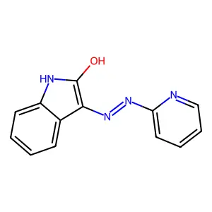 3-(pyridin-2-yldiazenyl)-1H-indol-2-ol structure