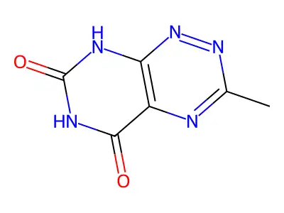 3-Methylpyrimido[5,4-e][1,2,4]triazine-5,7(6H,8H)-dione structure