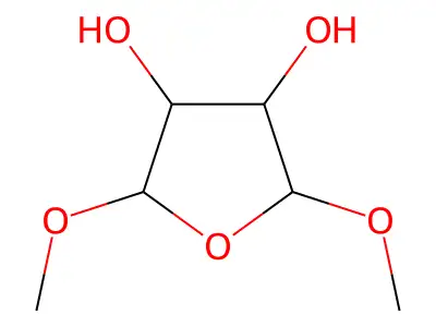 2,5-Dimethoxytetrahydrofuran-3,4-diol structure