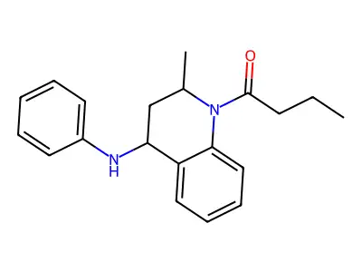 1-[2-methyl-4-(phenylamino)-3,4-dihydroquinolin-1(2H)-yl]butan-1-one structure
