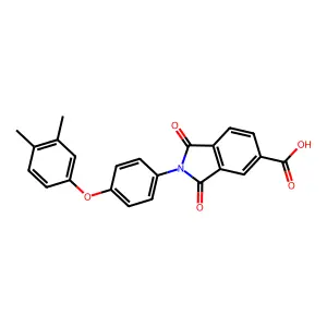 1,3-Dioxo-2-[4-(3,4-xylyloxy)phenyl]-5-isoindolinecarboxylic acid structure
