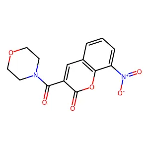 3-(Morpholine-4-carbonyl)-8-nitrochromen-2-one structure