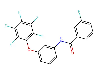 N1-[3-(2,3,4,5,6-pentafluorophenoxy)phenyl]-3-fluorobenzamide structure