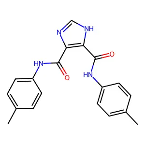 N,N'-bis(4-methylphenyl)-1H-imidazole-4,5-dicarboxamide structure