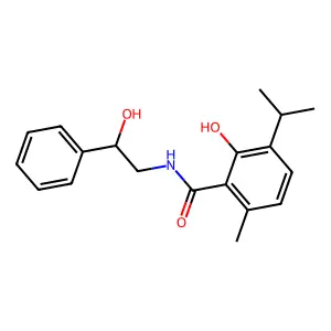 p-Cymene-2-carboxamide, 3-hydroxy-N-(beta-hydroxyphenethyl)- structure