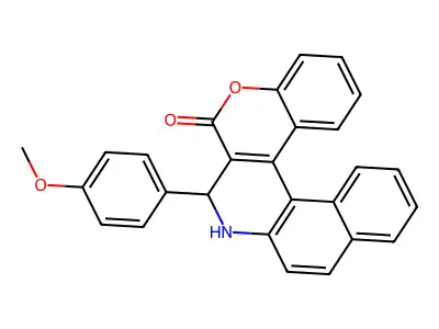 3-(4-methoxyphenyl)-3,4-dihydro-2H-benzo[f]chromeno[3,4-c]quinolin-2-one structure