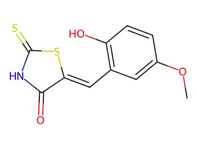 5-[(2-Hydroxy-5-methoxy-phenyl)methylene]-2-thioxo-thiazolidin-4-one structure