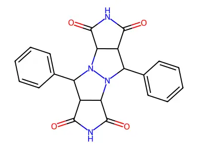 5,10-diphenyltetrahydropyrrolo[3,4-c]pyrrolo[3',4':4,5]pyrazolo[1,2-a]pyrazole-1,3,6,8(2H,3aH,5H,7H)-tetrone structure